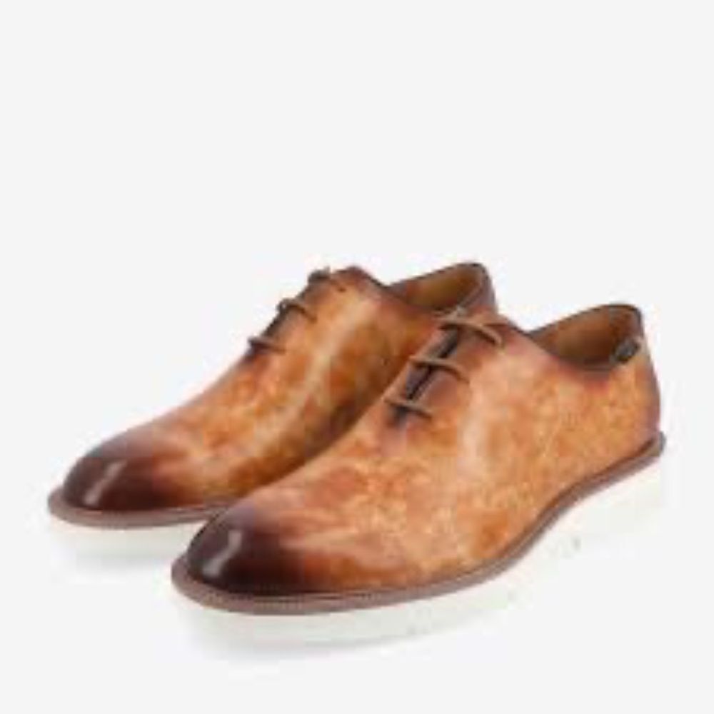 Taft 365 Men's Model 101 Wholecut Oxfords Walnut Ombre Leather Size 11